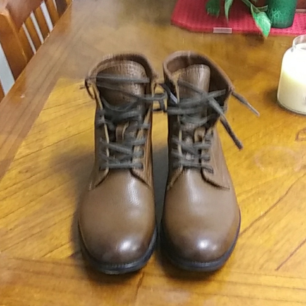 Frye Tyler Mens Lace Up Brown Cognac Boot Size 9